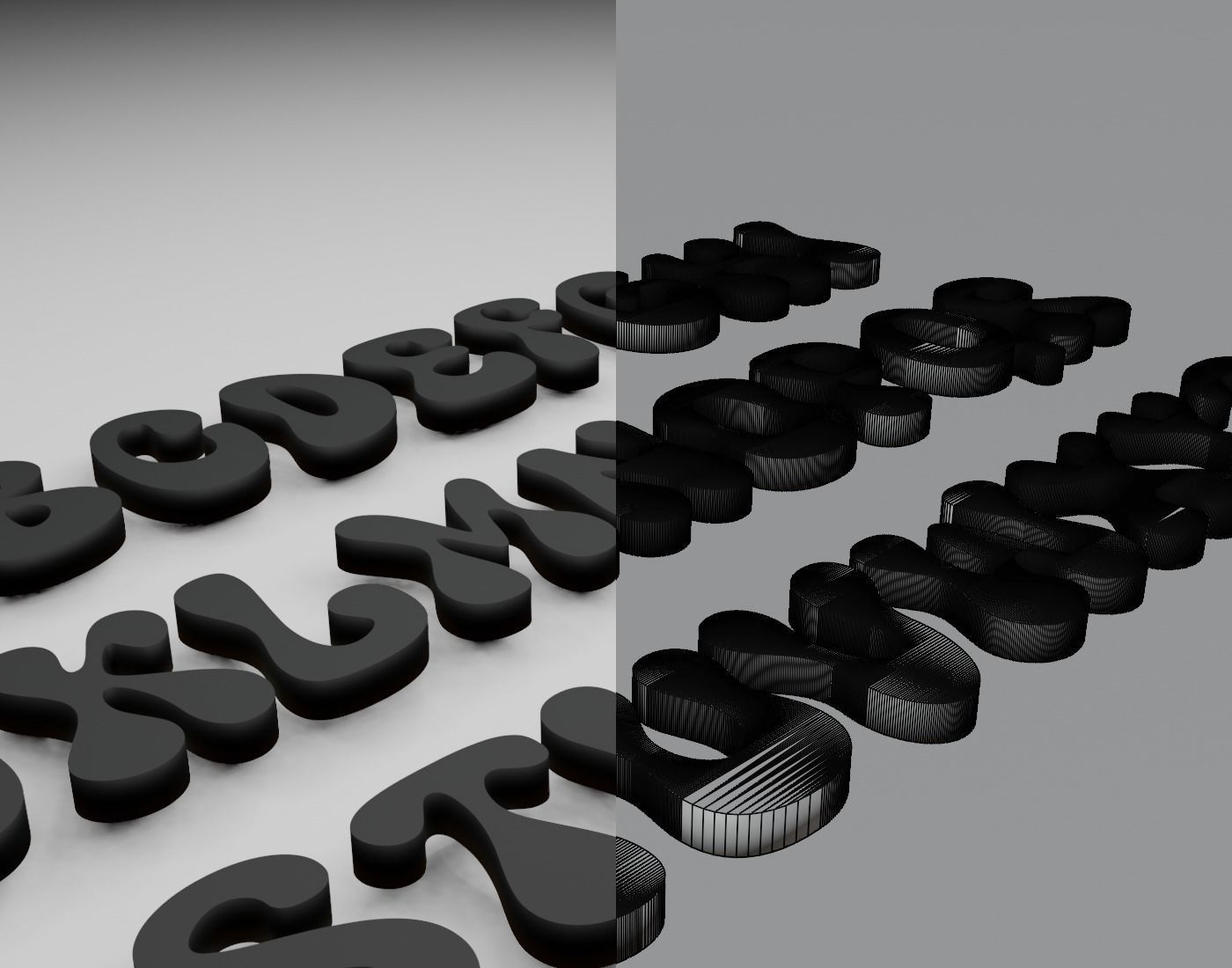 SuperWoobly Text Font 3D Printing STL Collection 3D print model_9