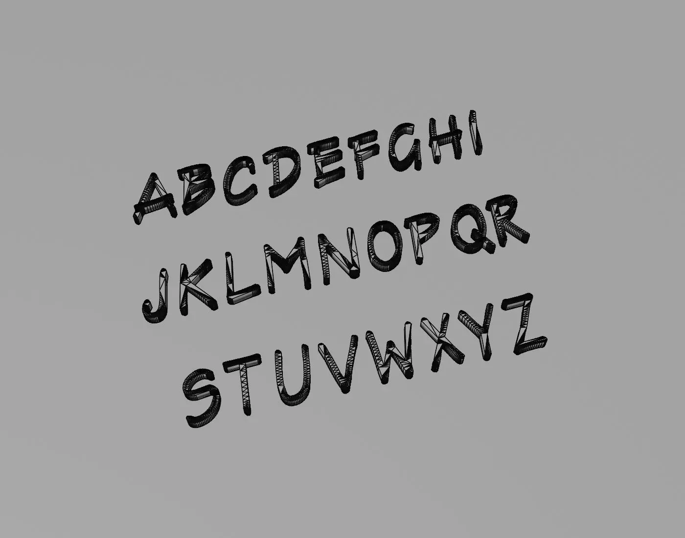 Ronysiswadi16 Text Font 3D Printing STL Collection 3D print model_0