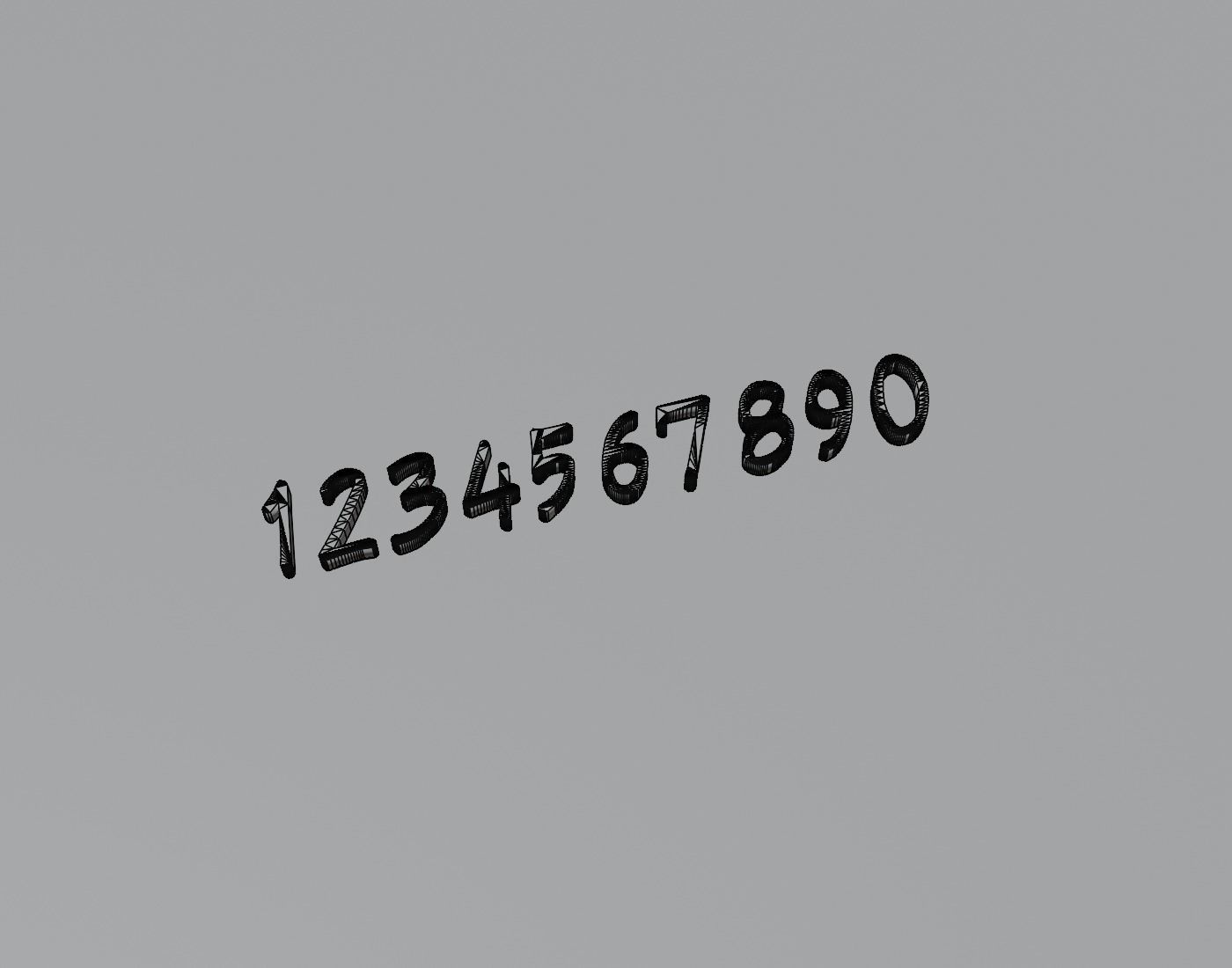 Ronysiswadi16 Text Font 3D Printing STL Collection 3D print model_2