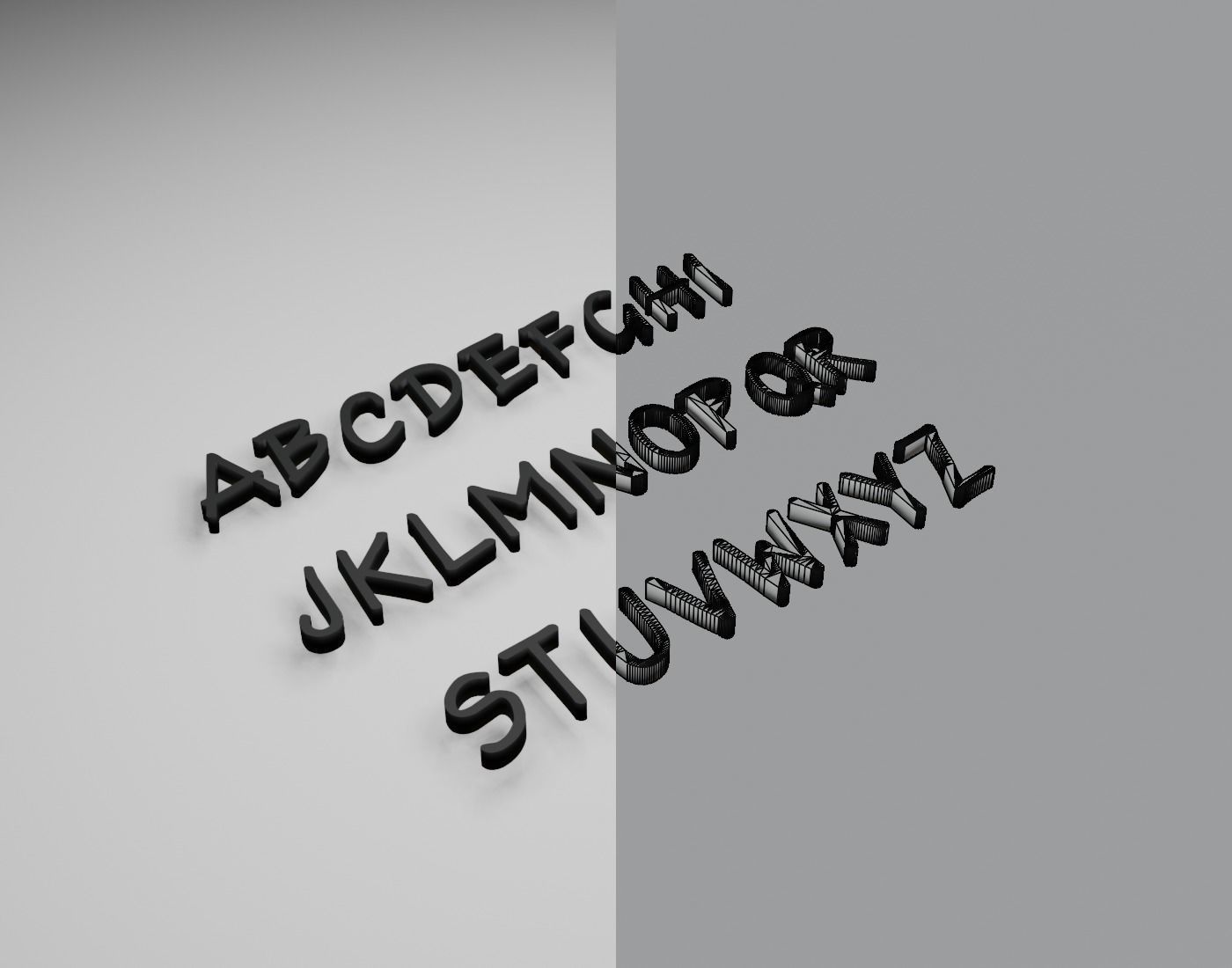 Ronysiswadi16 Text Font 3D Printing STL Collection 3D print model_13
