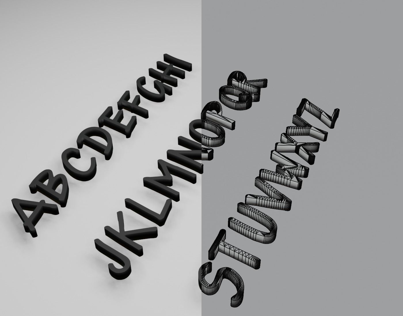 Ronysiswadi16 Text Font 3D Printing STL Collection 3D print model_12