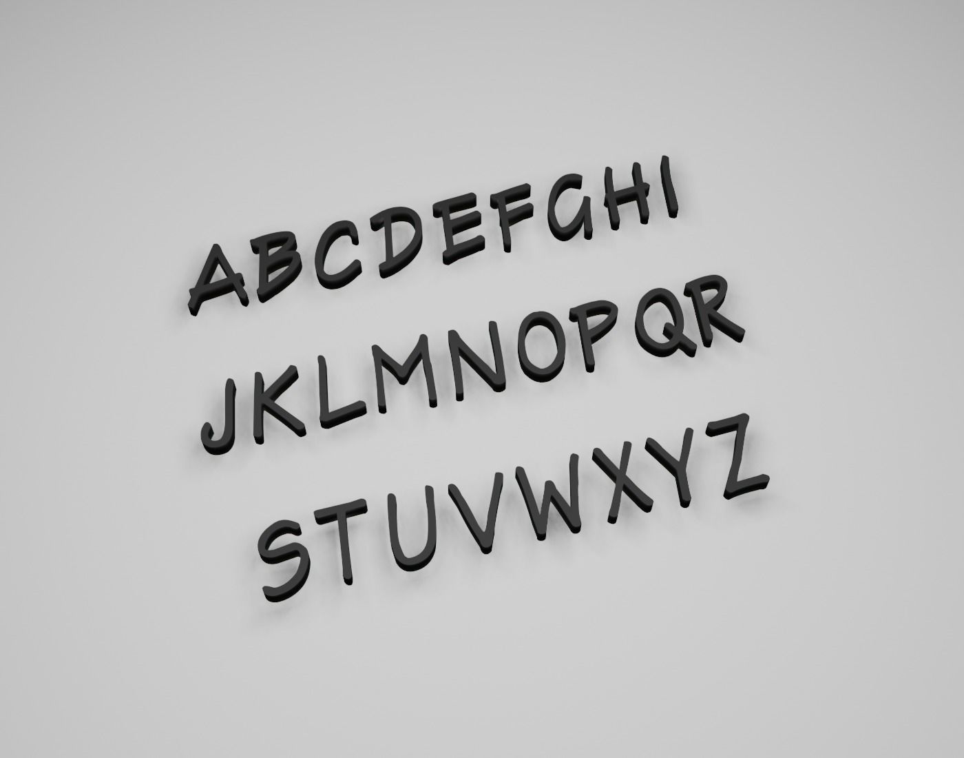 Ronysiswadi16 Text Font 3D Printing STL Collection 3D print model_1
