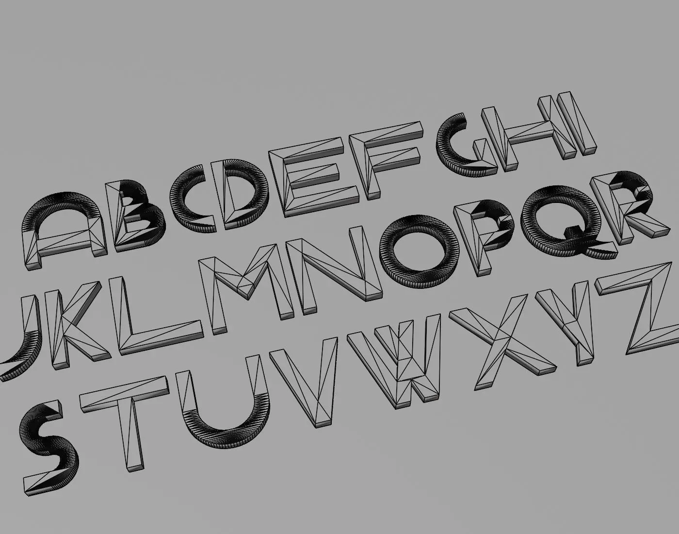 Gerhaus Text Font 3D Printing STL Collection 3D print model_0