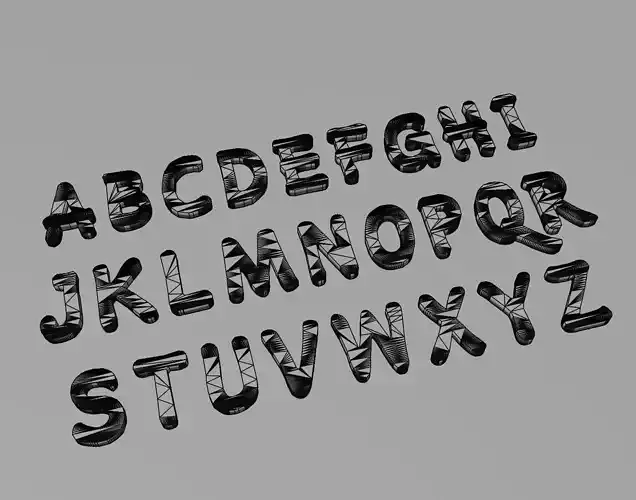 RonysiswadiArchitect4 Text Font 3D Printing STL Collection