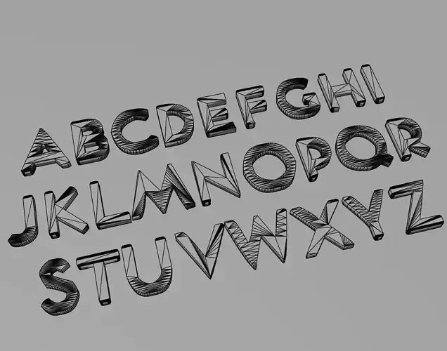 AliceYotsubaInc Text Font 3D Printing STL Collection