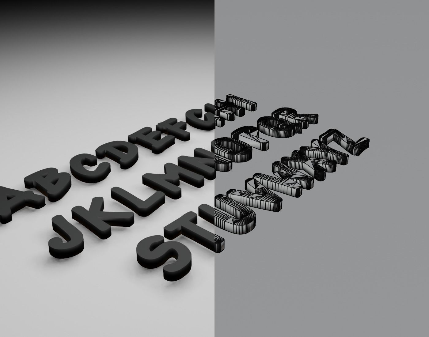 Ronysiswadi16Black Text Font 3D Printing STL Collection 3D print model_14