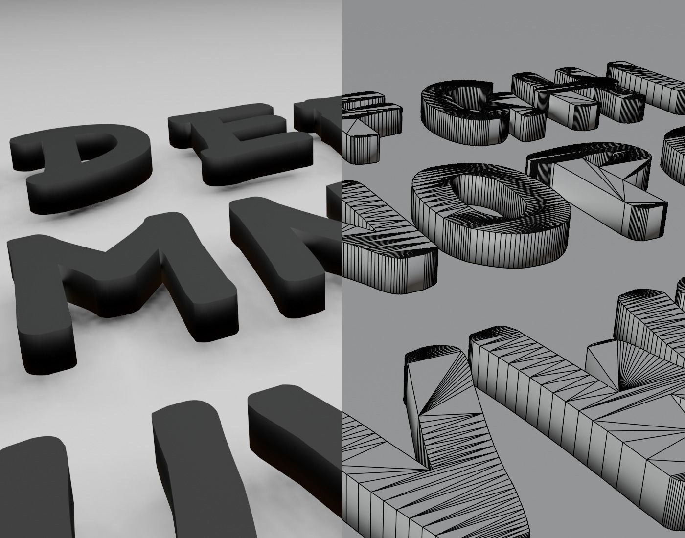 Ronysiswadi16Black Text Font 3D Printing STL Collection 3D print model_6