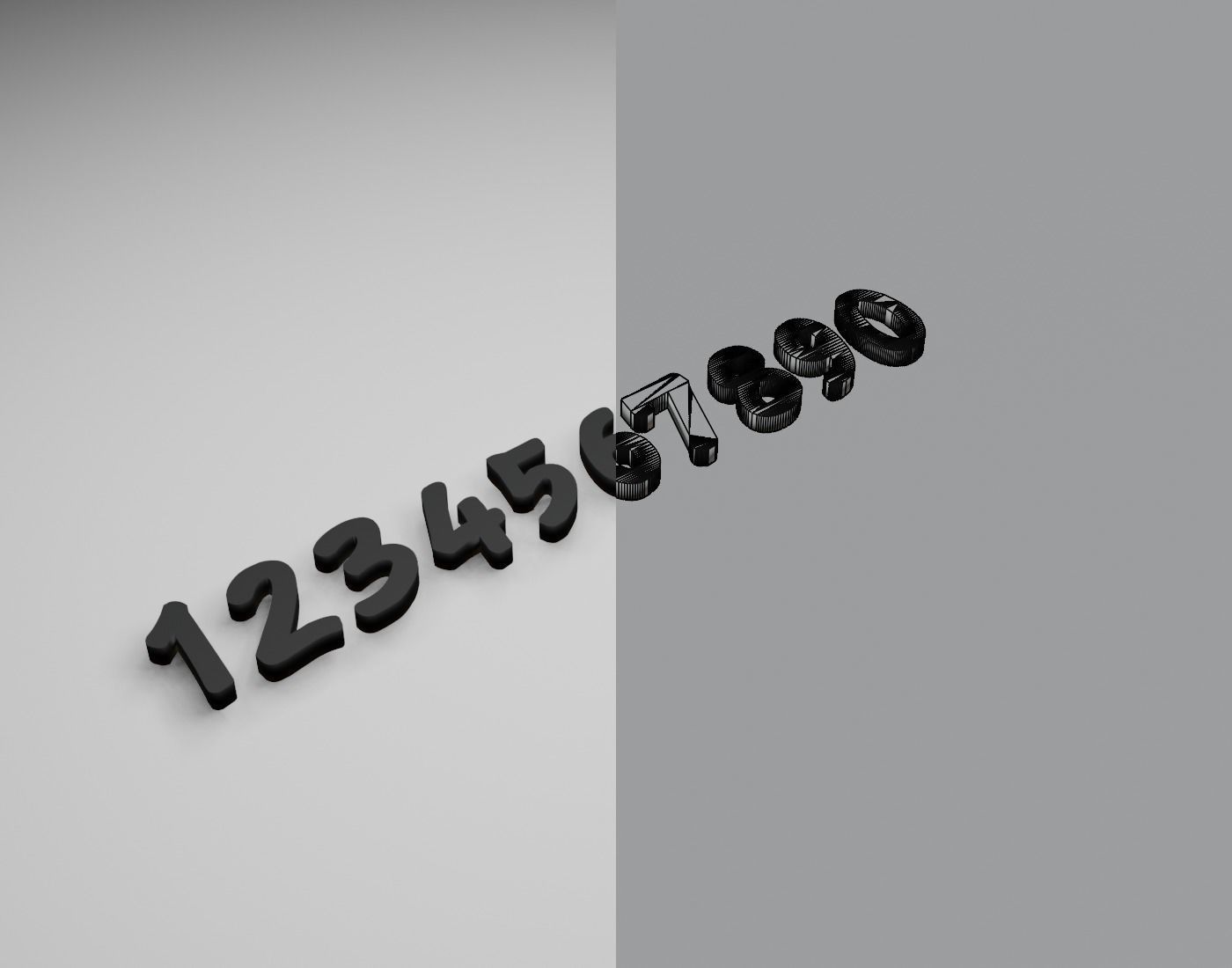 Ronysiswadi16Black Text Font 3D Printing STL Collection 3D print model_13