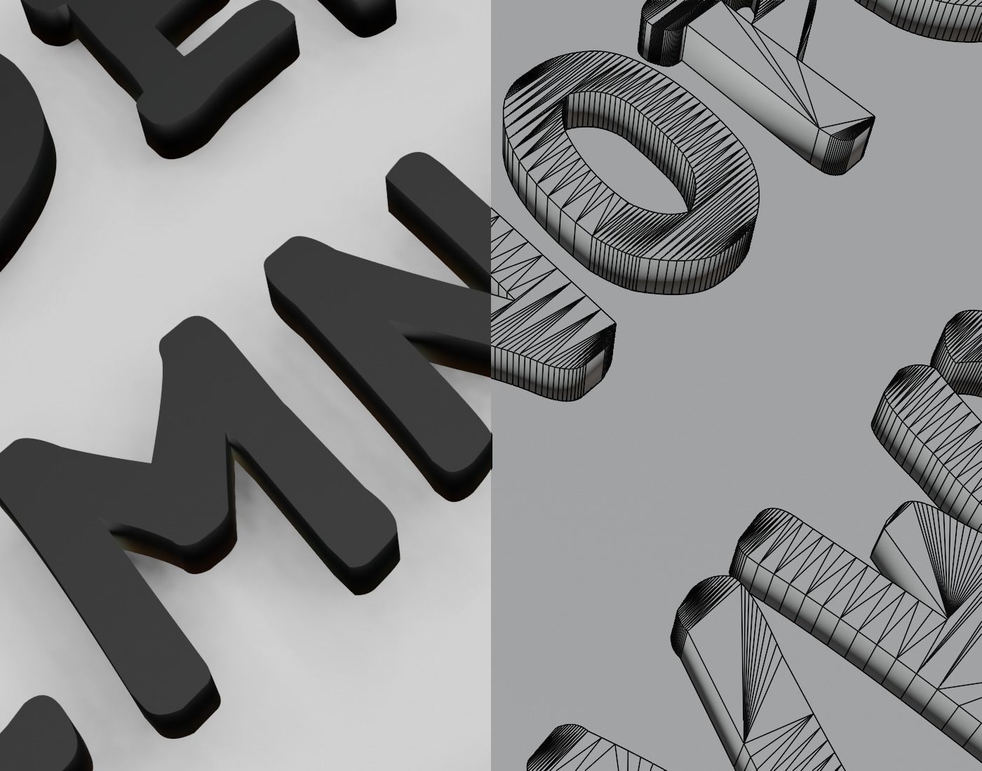 Ronysiswadi16Black Text Font 3D Printing STL Collection 3D print model_4