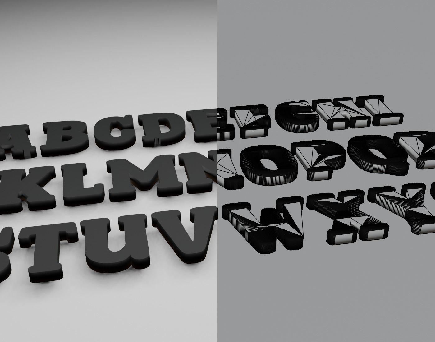 SparkyStonesRegular Text Font 3D Printing STL Collection 3D print model_7