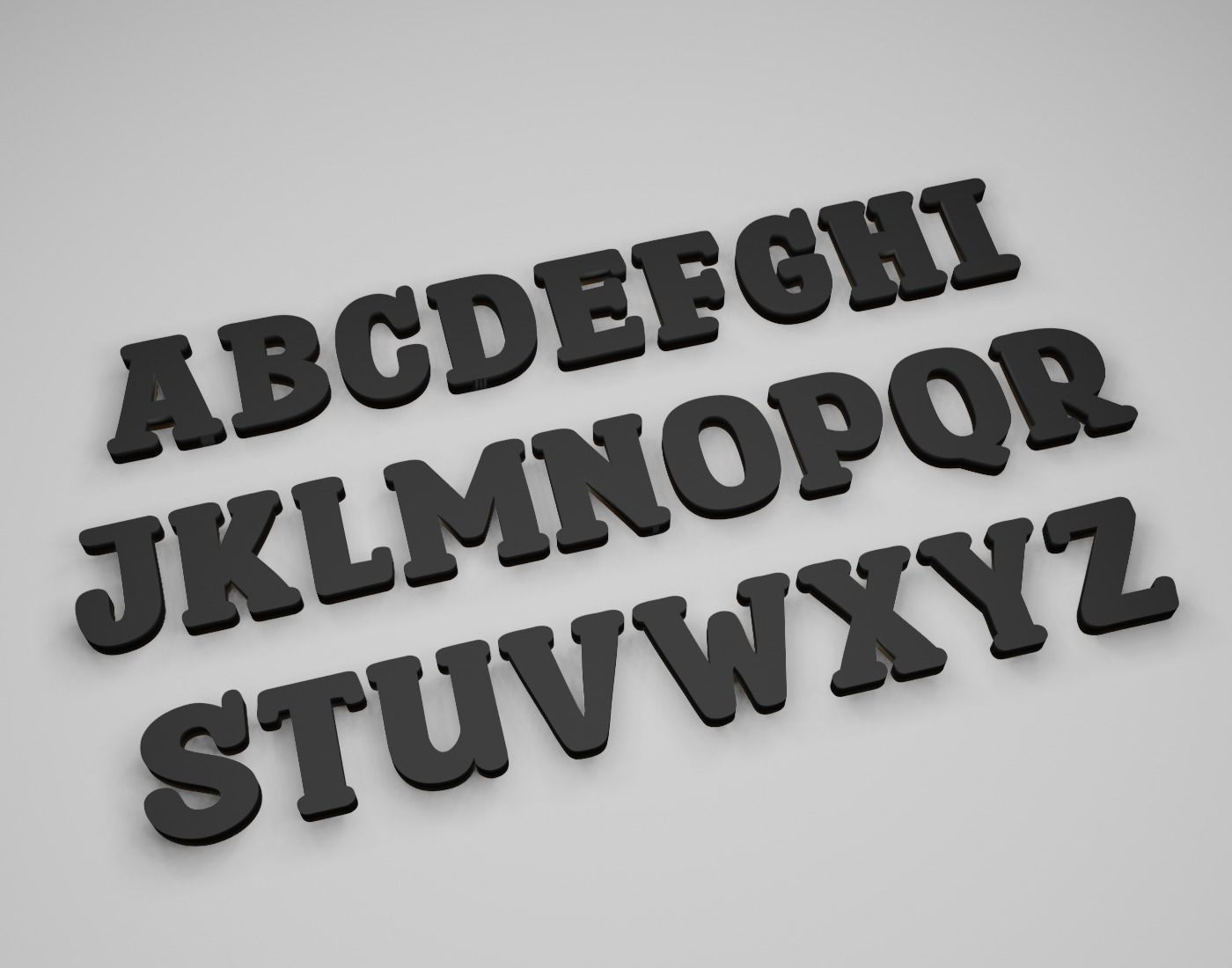 SparkyStonesRegular Text Font 3D Printing STL Collection 3D print model_1