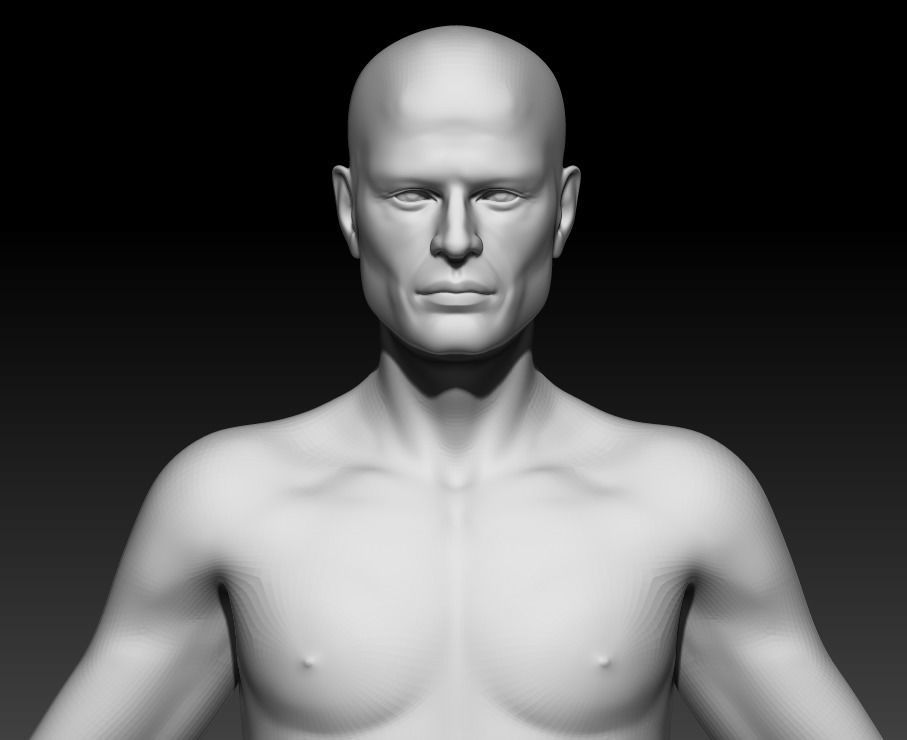 Male Base Mesh 2 3D model_1