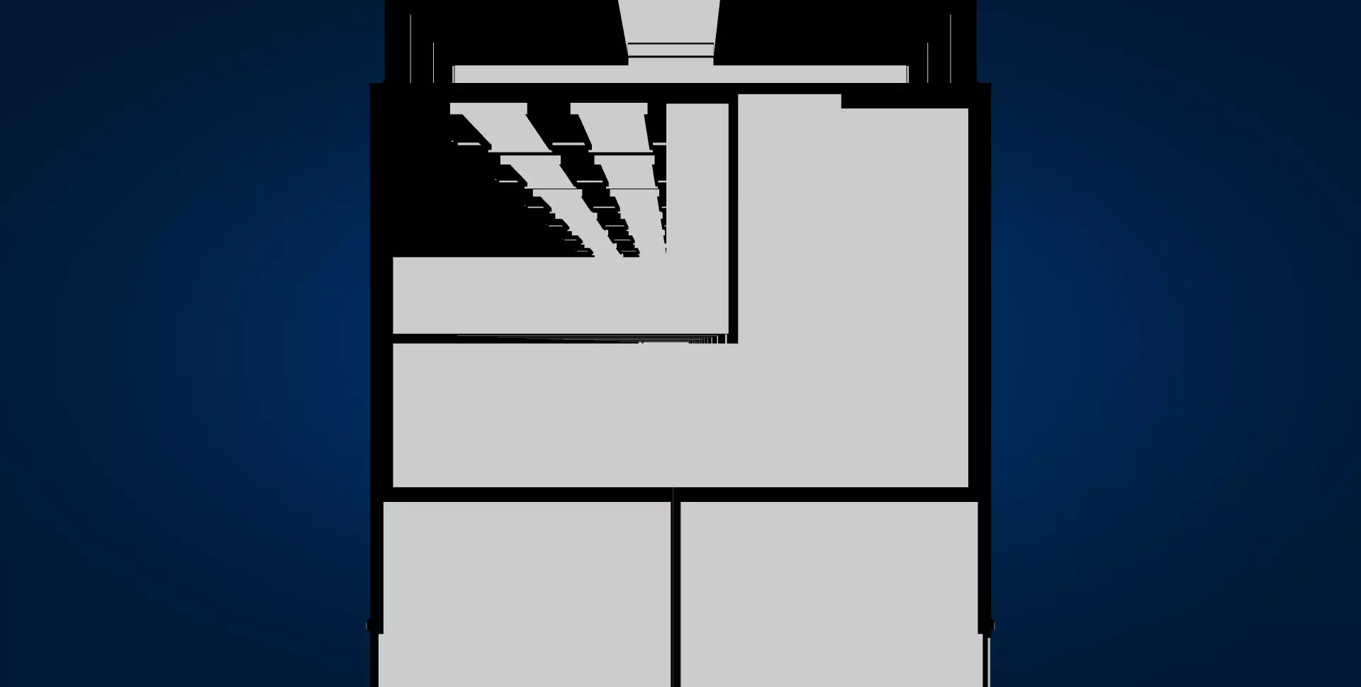 abstract buildings Low-poly 3D model_0