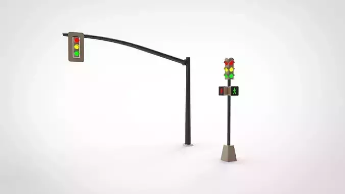 Street Traffic light 3D model