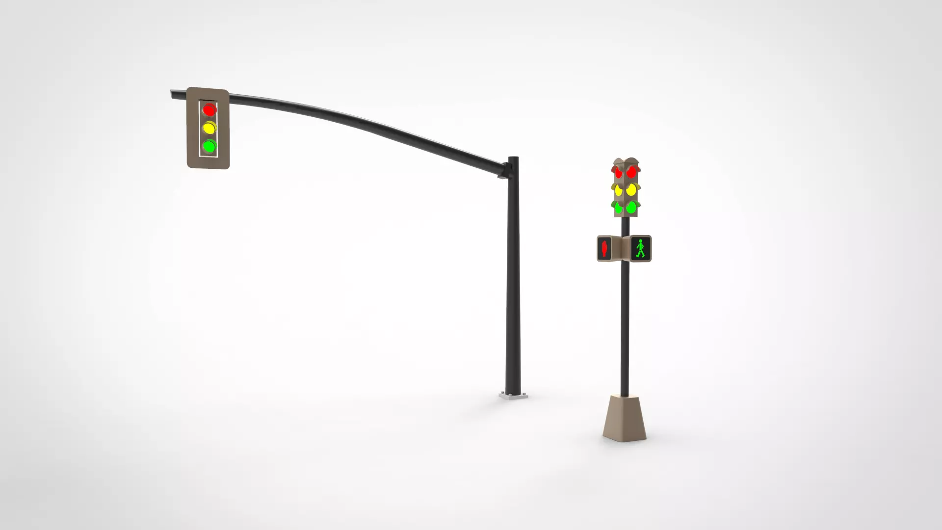 Street Traffic light 3D model_0