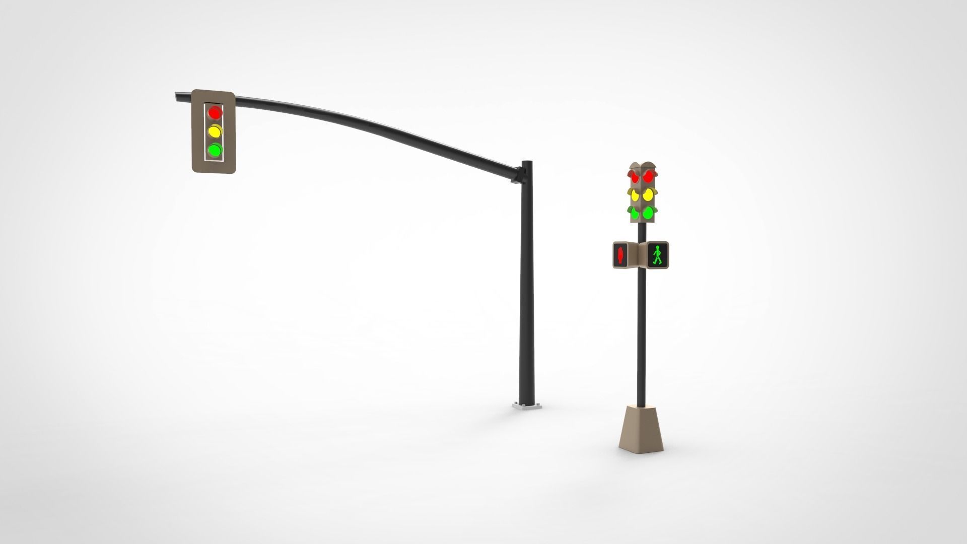 Street Traffic light 3D model_5