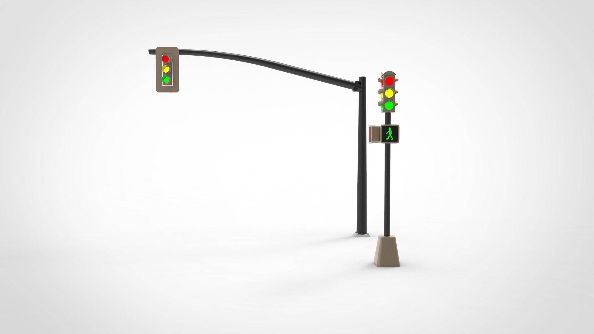 Street Traffic light 3D model_6