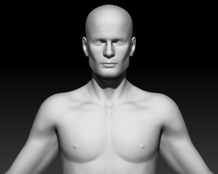 Male Base Mesh 3 3D model_1