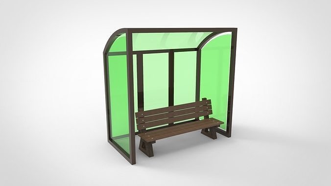 Street haltes  Low-poly 3D model