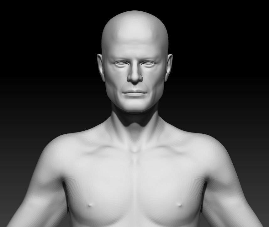 Male Base Mesh 4 3D model_1