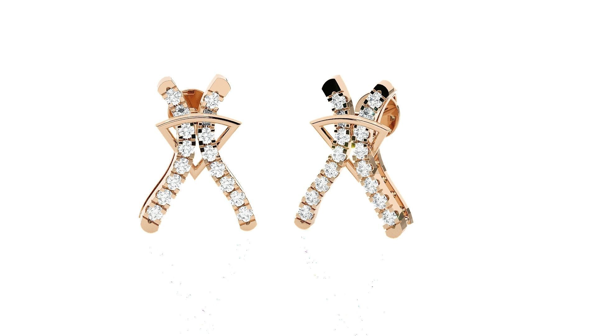 High Jewelry Pendant Earrings Set 3dm stl obj mtl gltf glb 3D print model_8