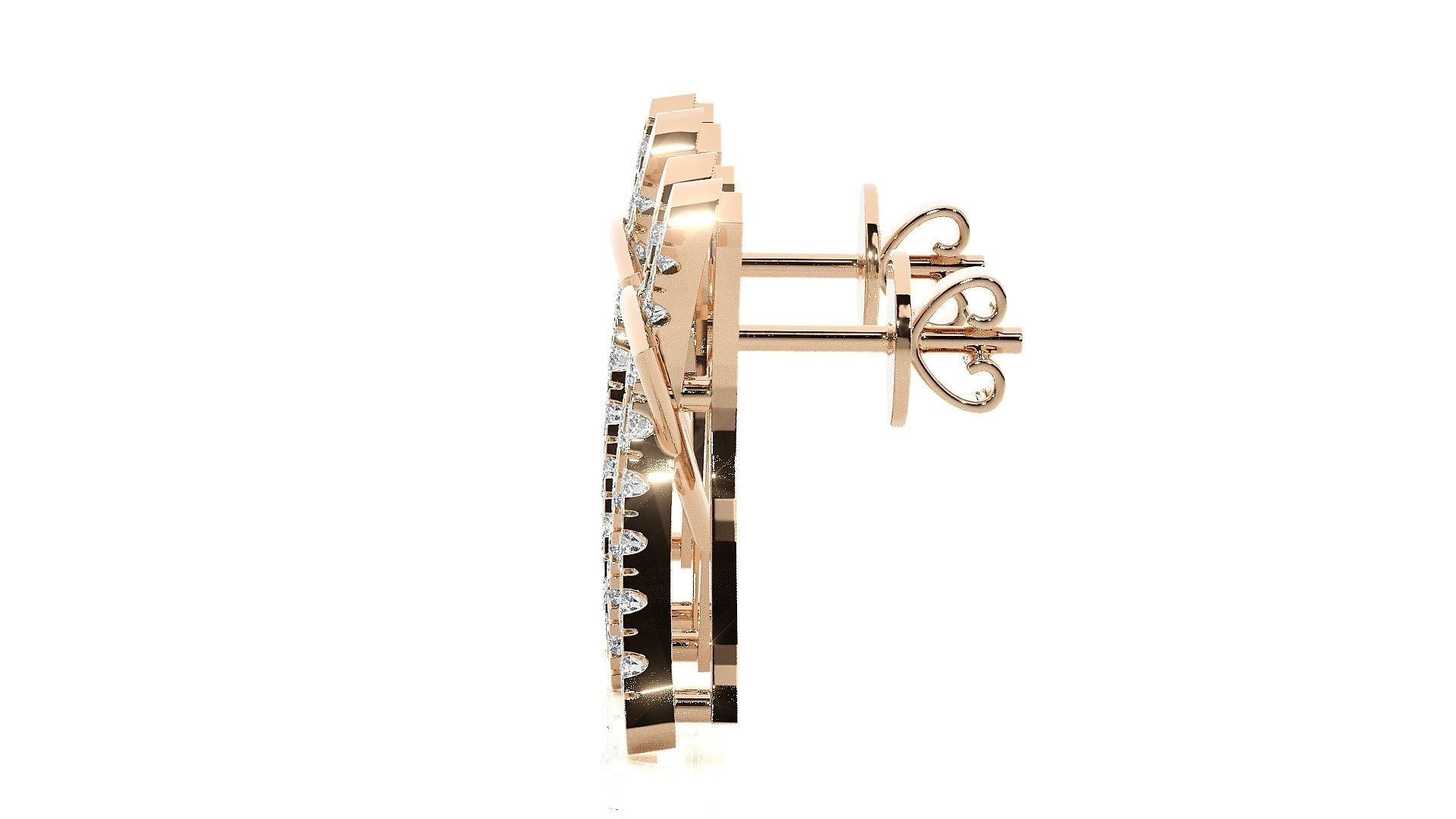 High Jewelry Pendant Earrings Set 3dm stl obj mtl gltf glb 3D print model_6