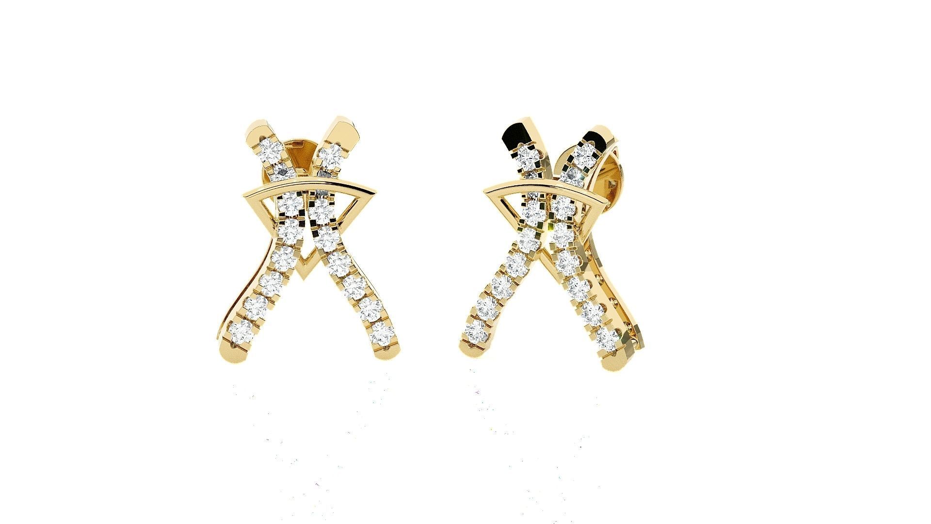 High Jewelry Pendant Earrings Set 3dm stl obj mtl gltf glb 3D print model_22