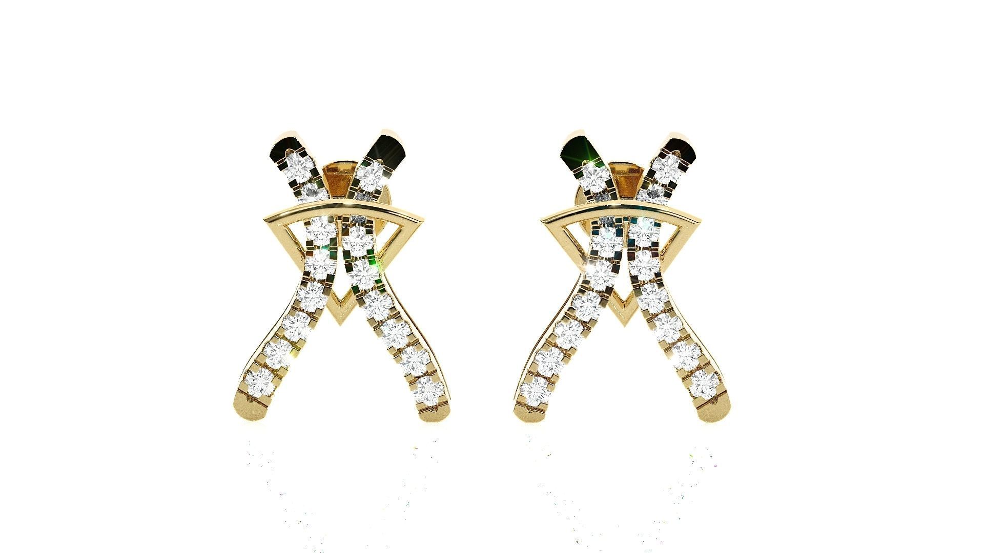 High Jewelry Pendant Earrings Set 3dm stl obj mtl gltf glb 3D print model_17