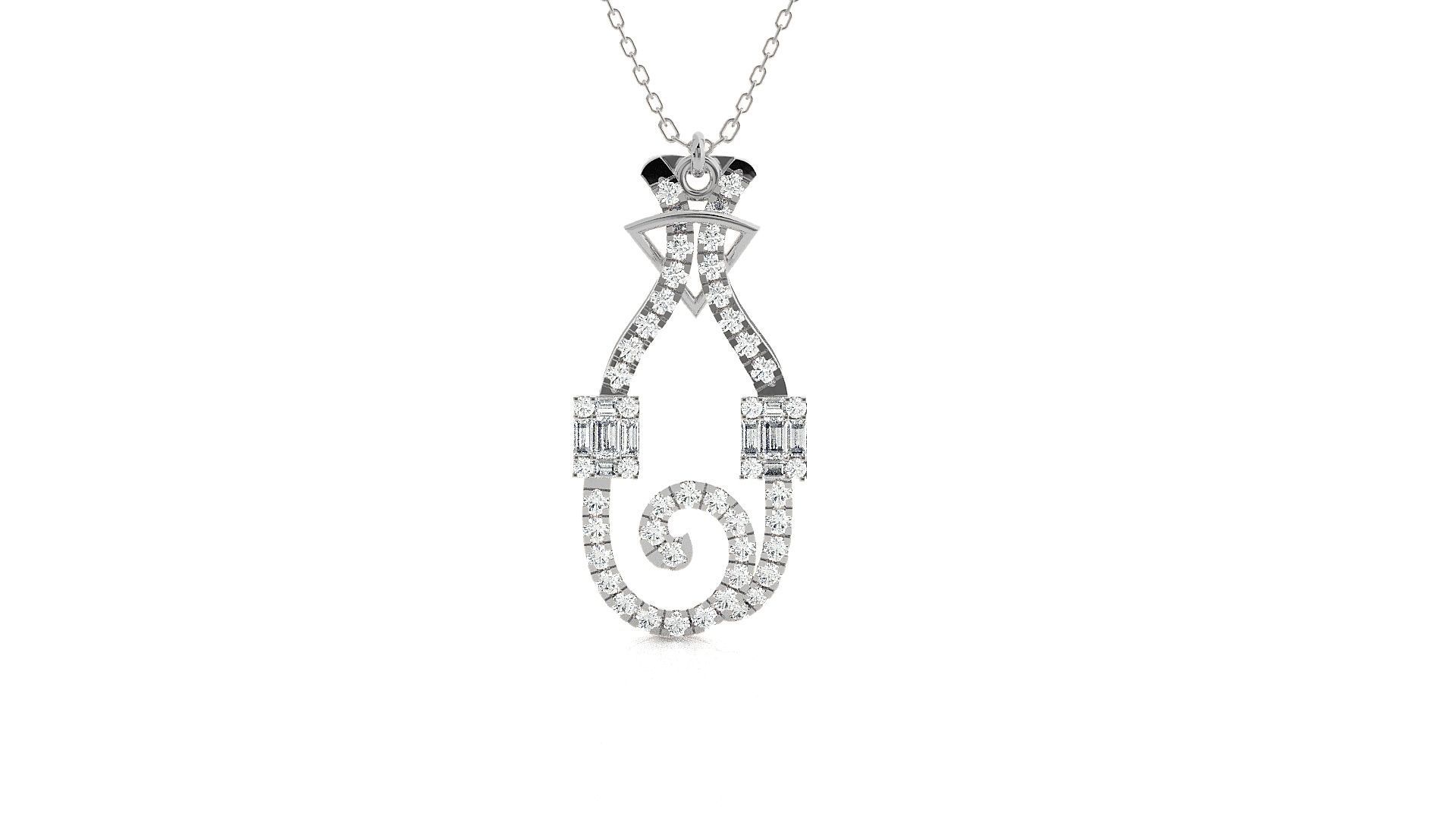 High Jewelry Pendant Earrings Set 3dm stl obj mtl gltf glb 3D print model_9