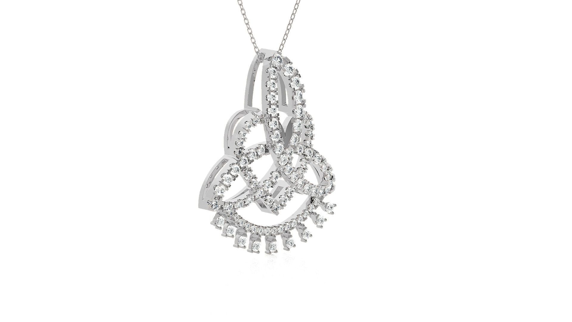 High Jewelry Pendant Earrings Set 3dm stl obj mtl gltf glb 3D print model_10