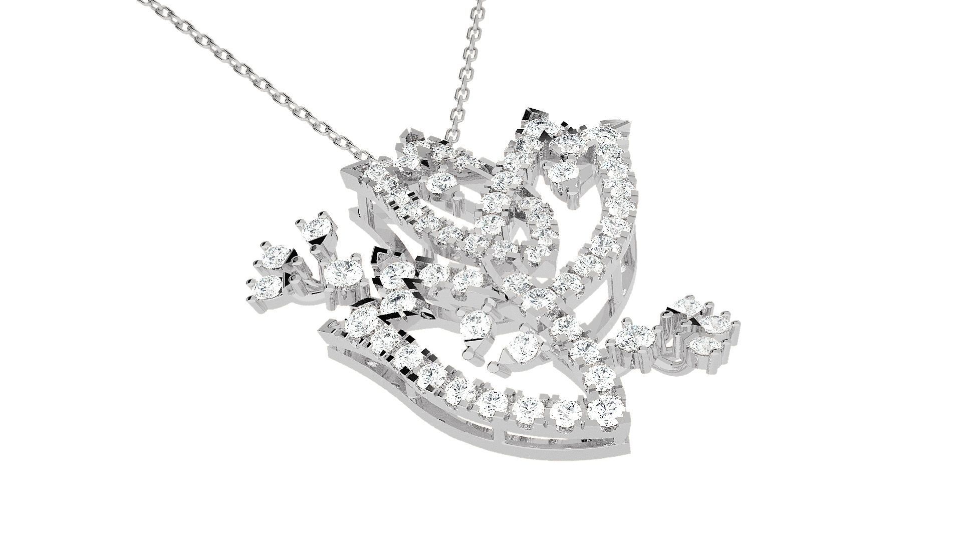 High Jewelry Pendant Earrings Set 3dm stl obj mtl gltf glb 3D print model_15