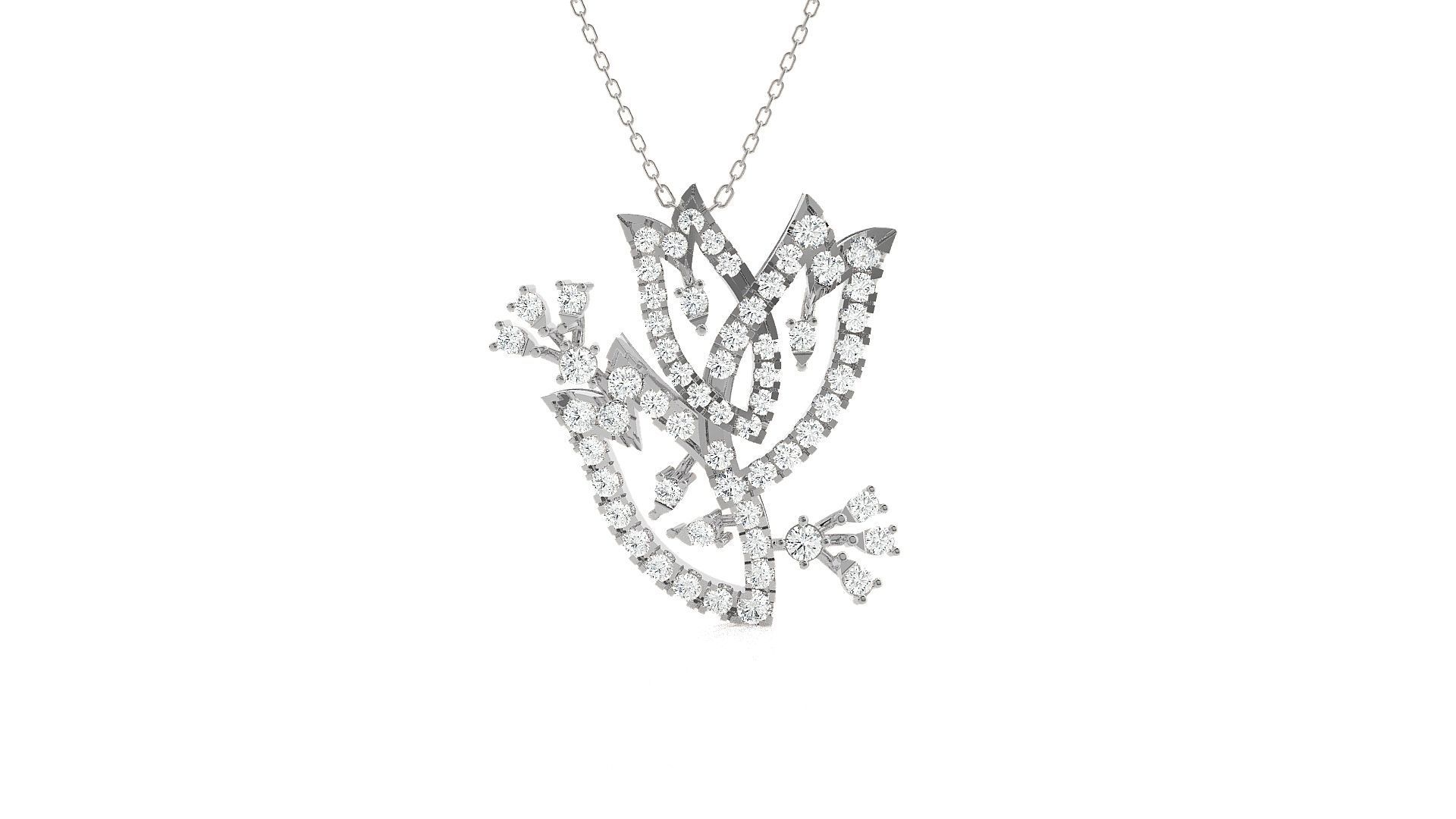 High Jewelry Pendant Earrings Set 3dm stl obj mtl gltf glb 3D print model_9