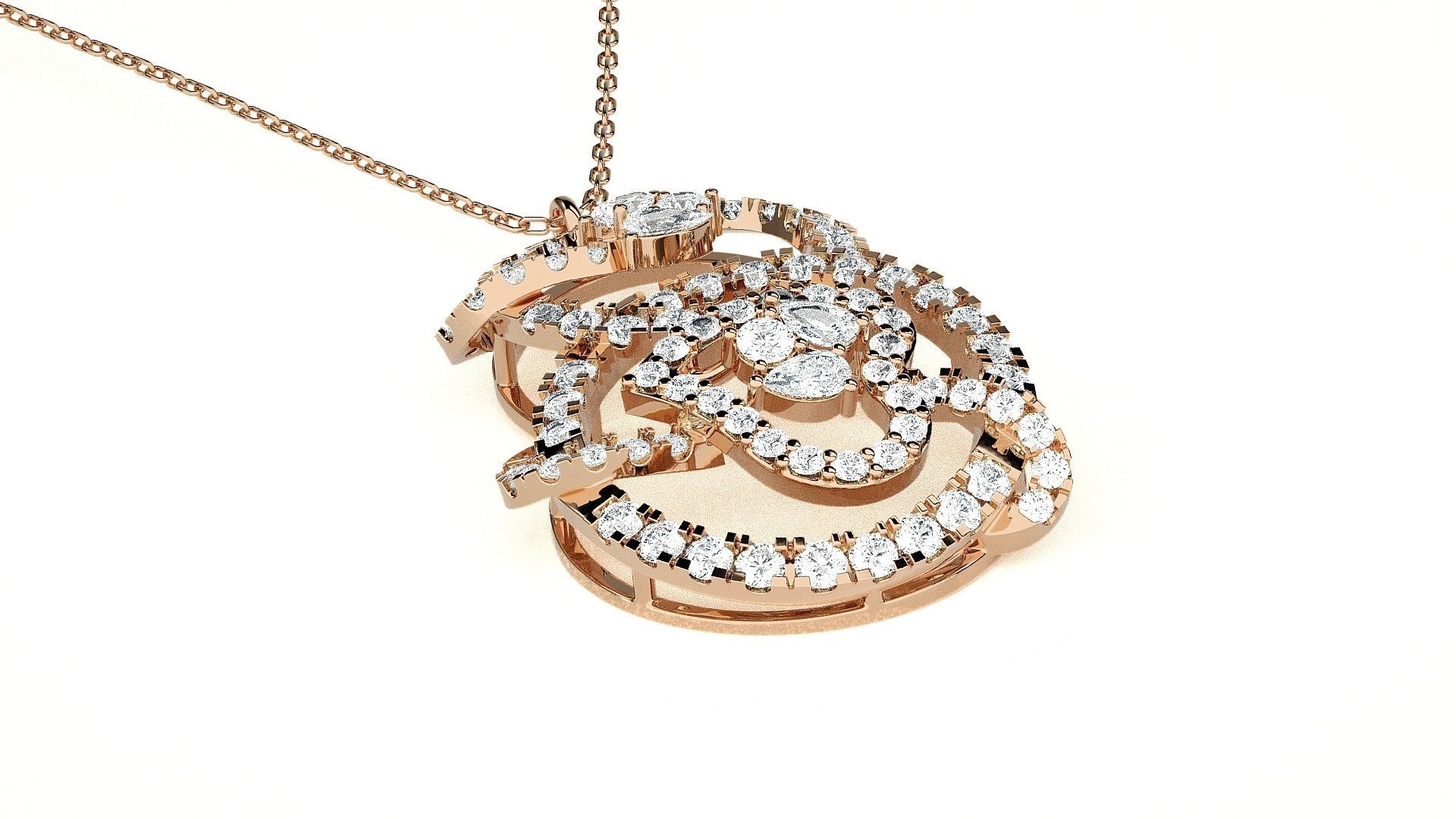 Heart Love valentine High Jewelry Pendant Earrings Set 3dm stl 3D print model_8