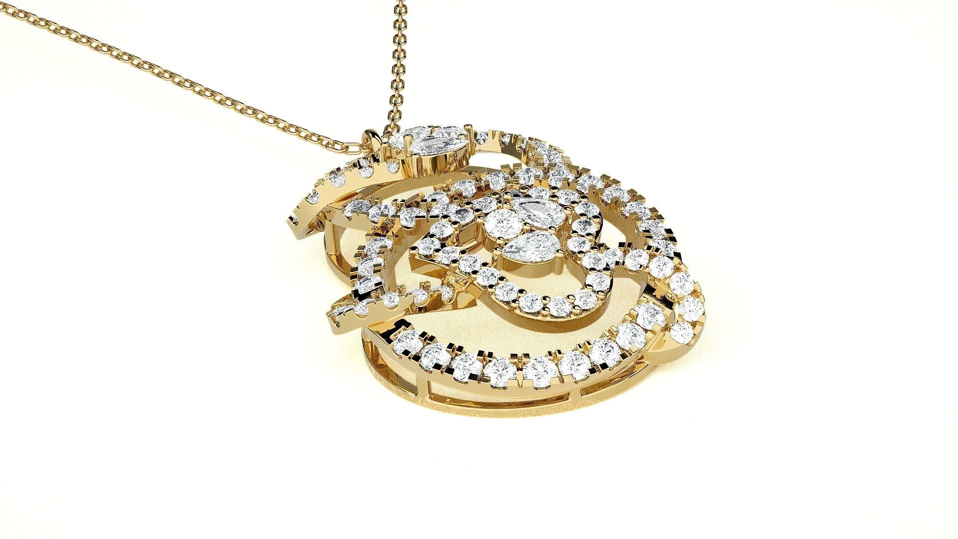 Heart Love valentine High Jewelry Pendant Earrings Set 3dm stl 3D print model_21