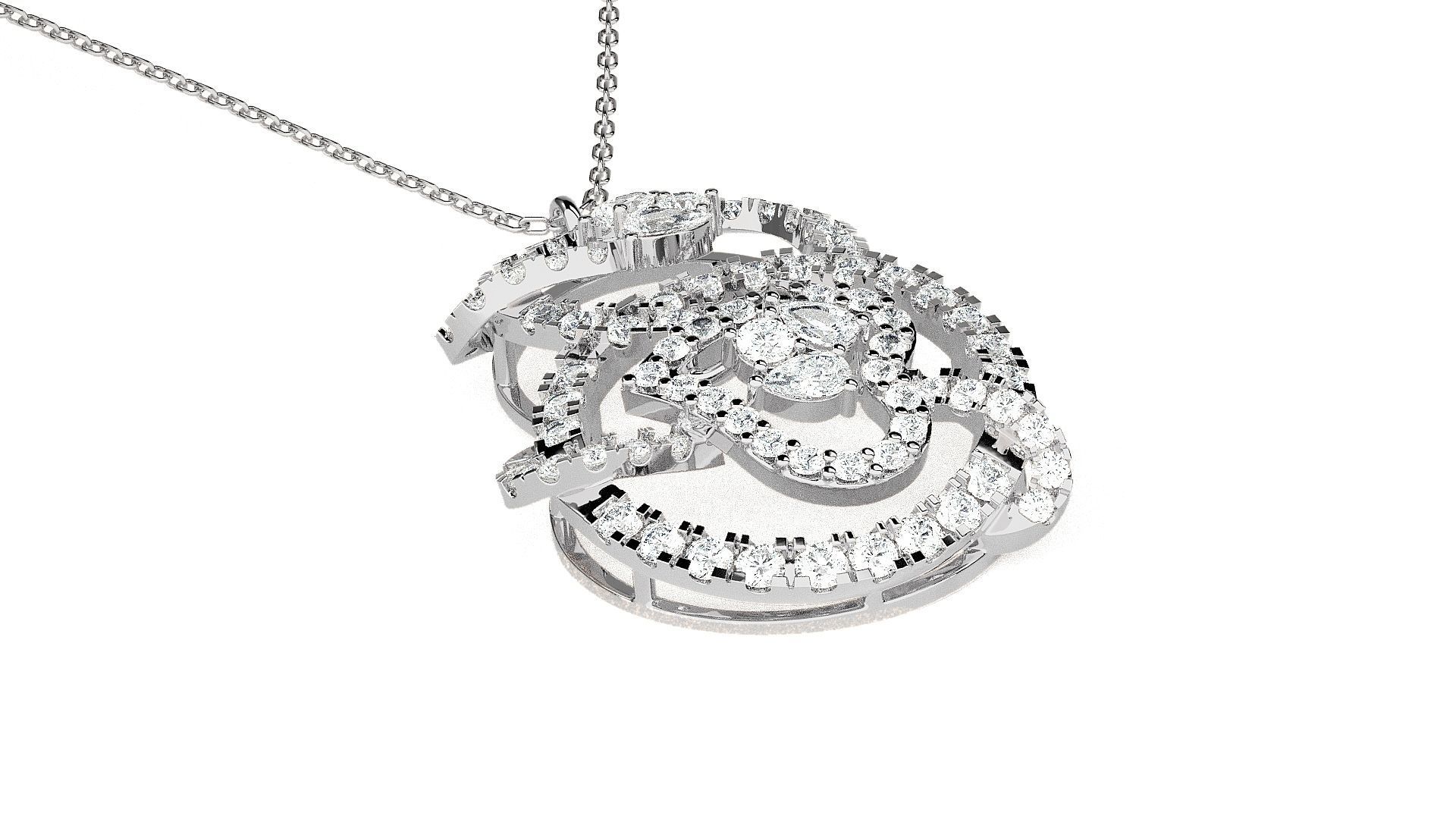 Heart Love valentine High Jewelry Pendant Earrings Set 3dm stl 3D print model_14