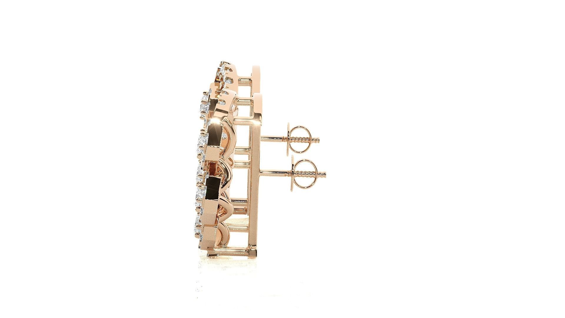 High Jewelry Pendant Earrings Set 3dm stl obj mtl gltf glb  3D print model_6