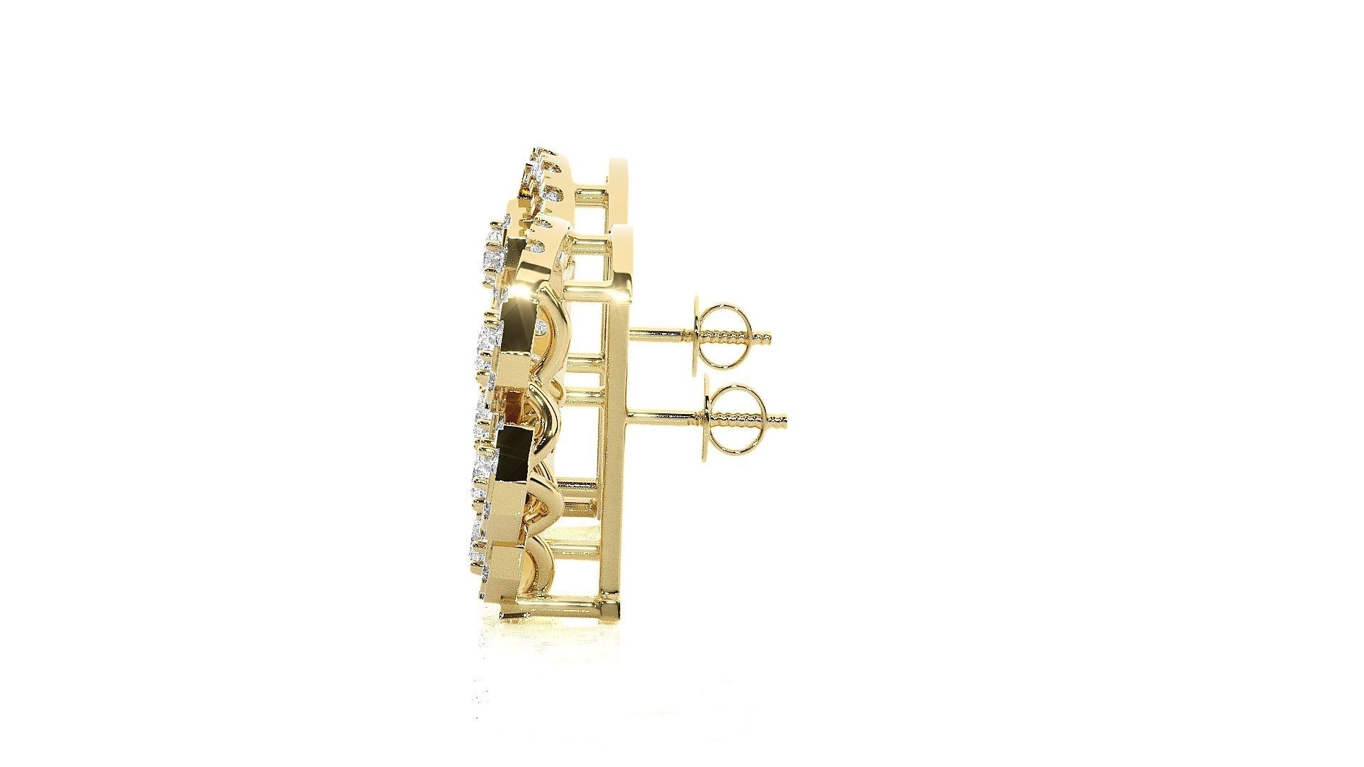 High Jewelry Pendant Earrings Set 3dm stl obj mtl gltf glb  3D print model_20