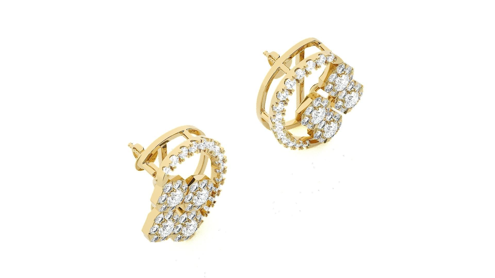 High Jewelry Pendant Earrings Set 3dm stl obj mtl gltf glb  3D print model_19