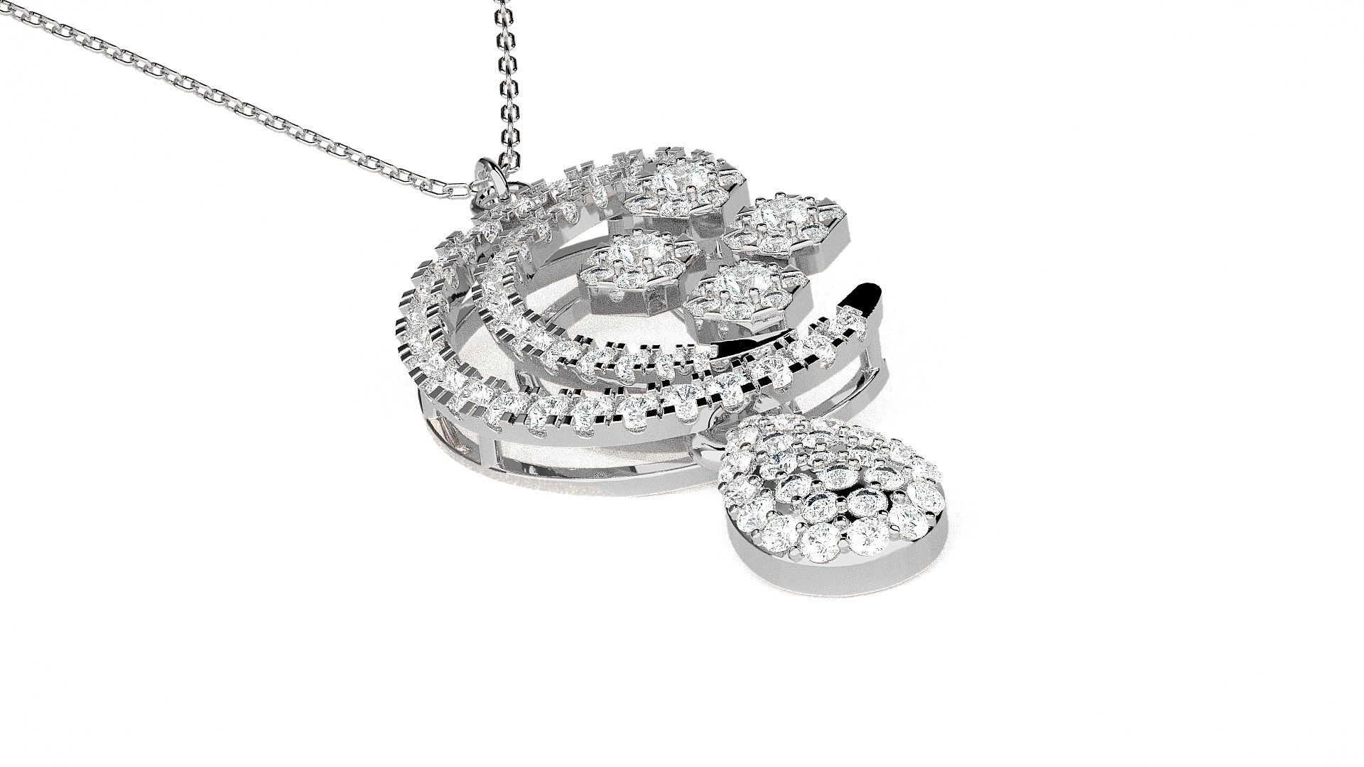 High Jewelry Pendant Earrings Set 3dm stl obj mtl gltf glb  3D print model_14