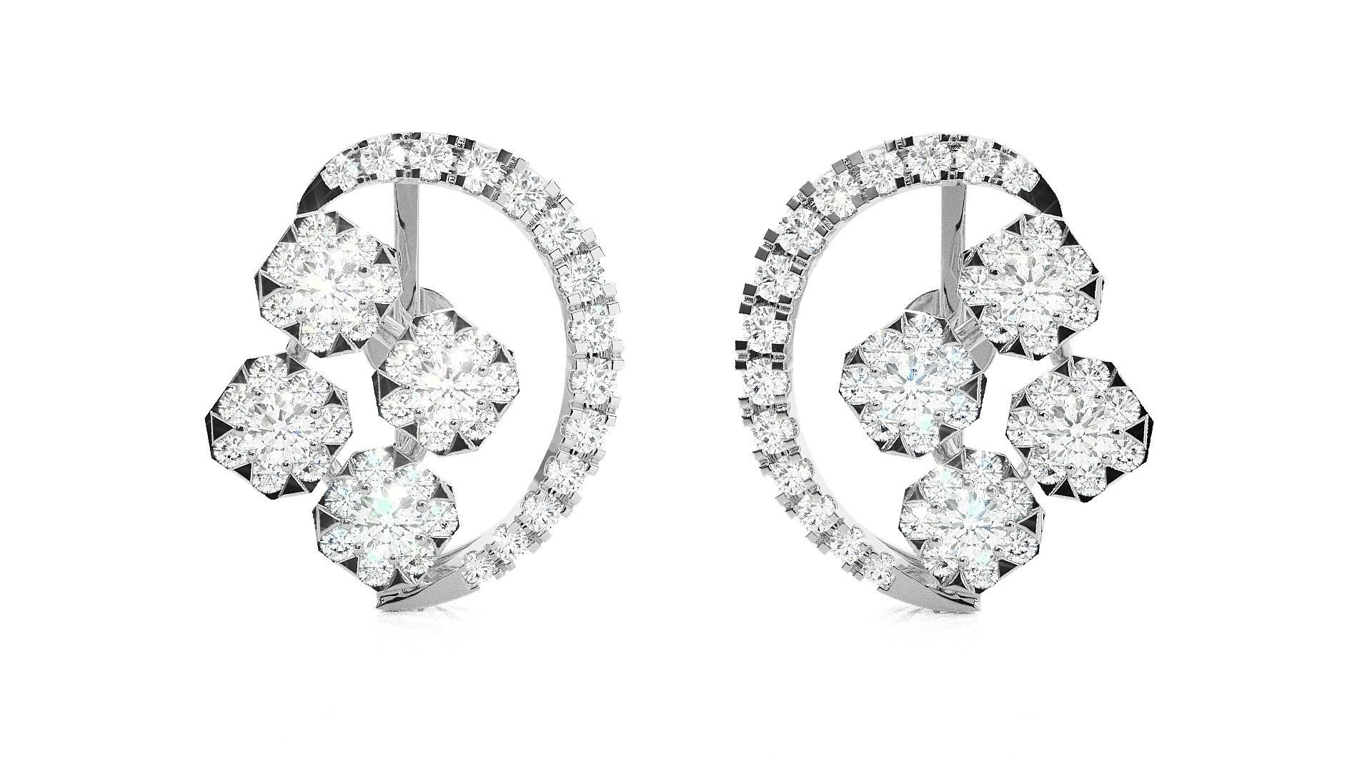 High Jewelry Pendant Earrings Set 3dm stl obj mtl gltf glb  3D print model_10