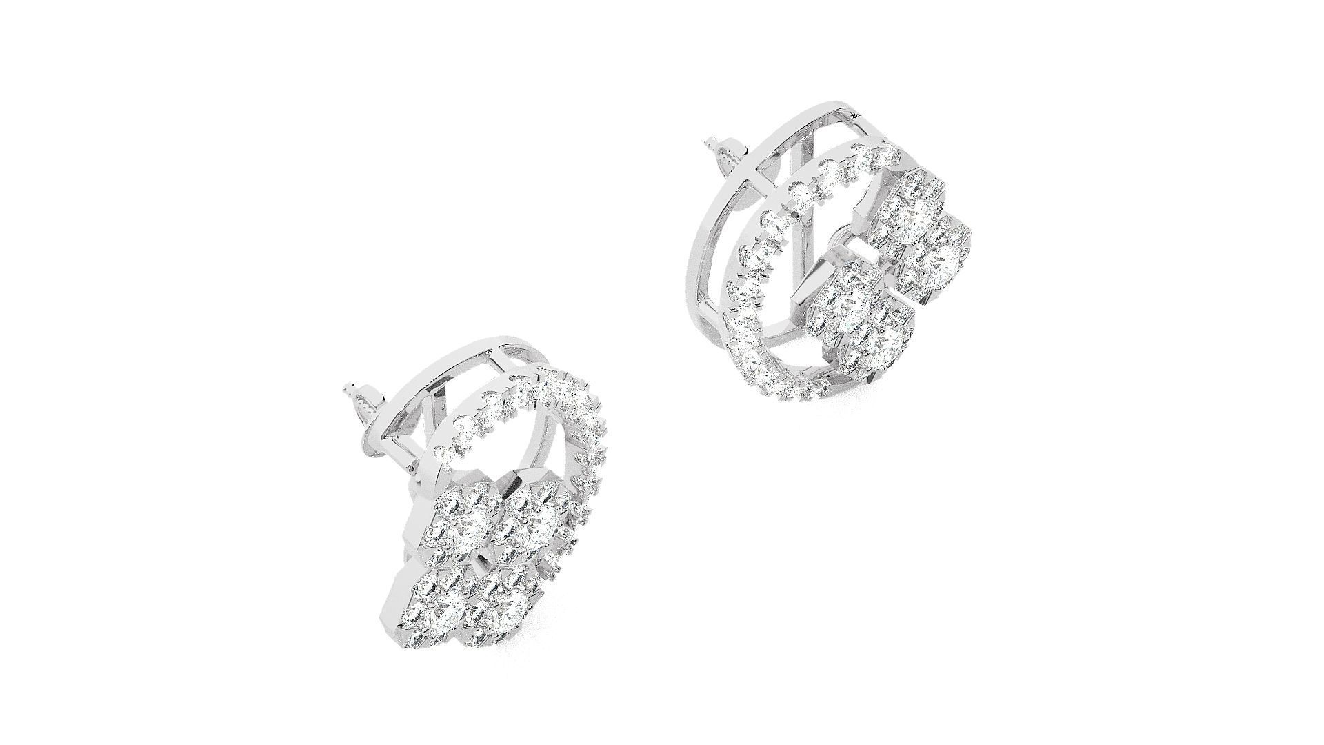 High Jewelry Pendant Earrings Set 3dm stl obj mtl gltf glb  3D print model_12