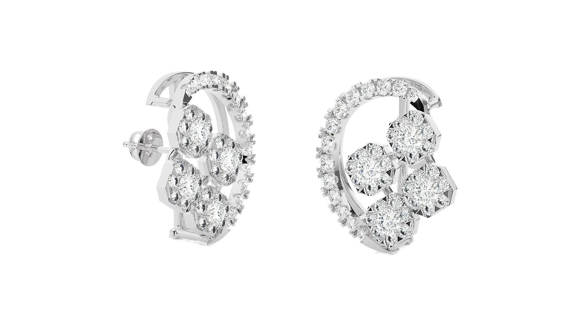 High Jewelry Pendant Earrings Set 3dm stl obj mtl gltf glb  3D print model_15