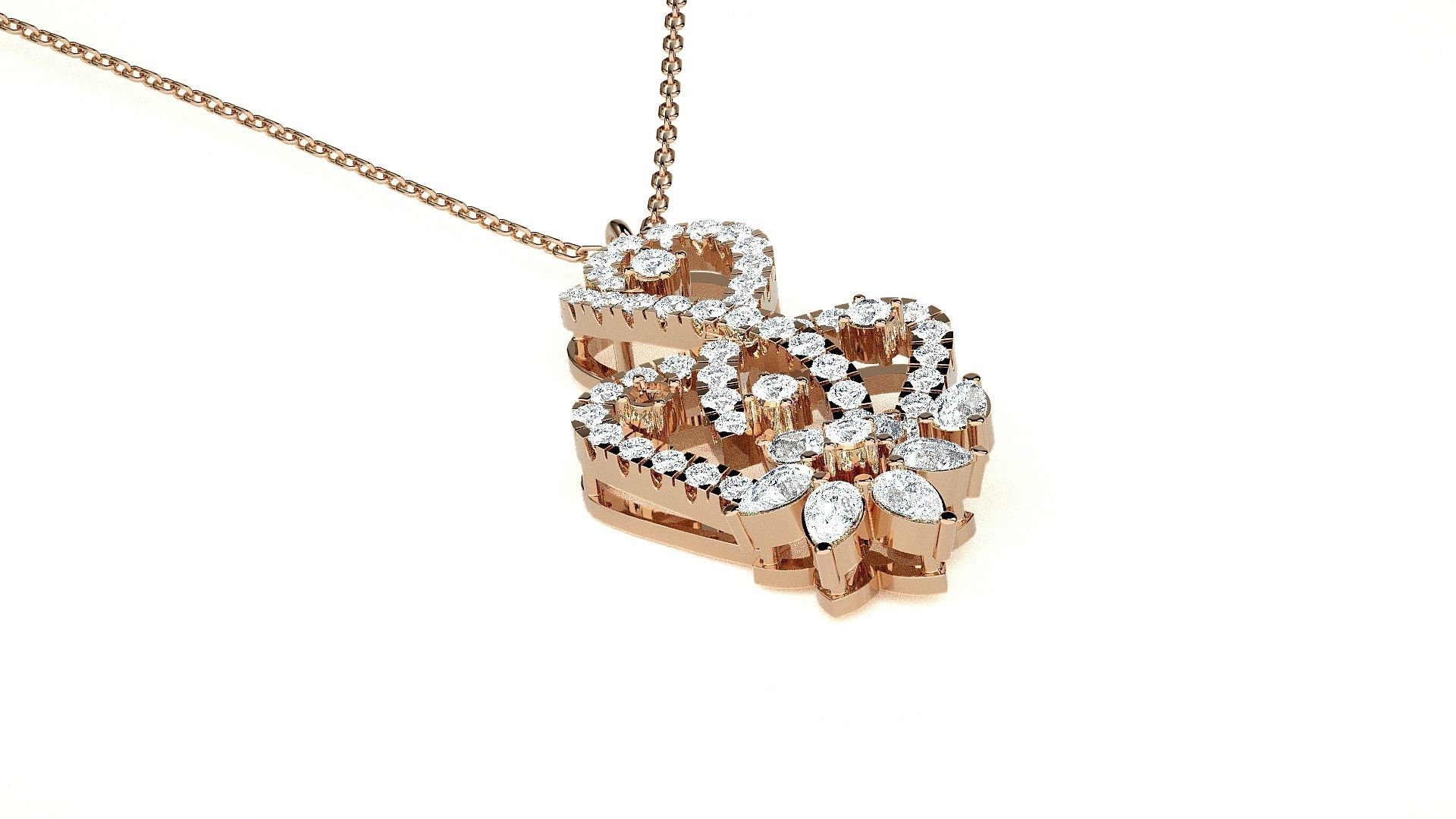 Light wt Pendant Earrings Set 3dm stl obj mtl gltf glb renders  3D print model_7