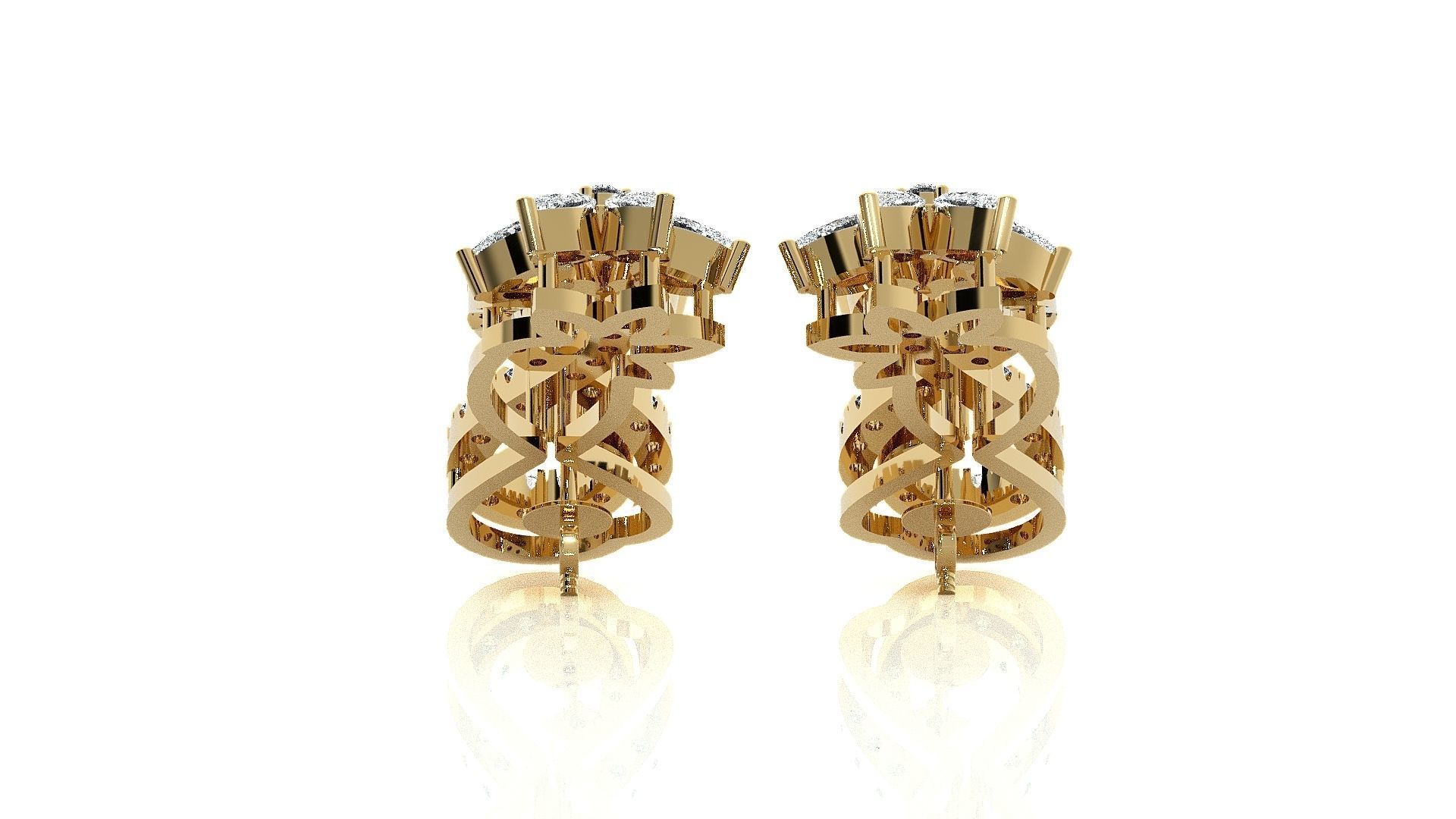 Light wt Pendant Earrings Set 3dm stl obj mtl gltf glb renders  3D print model_20