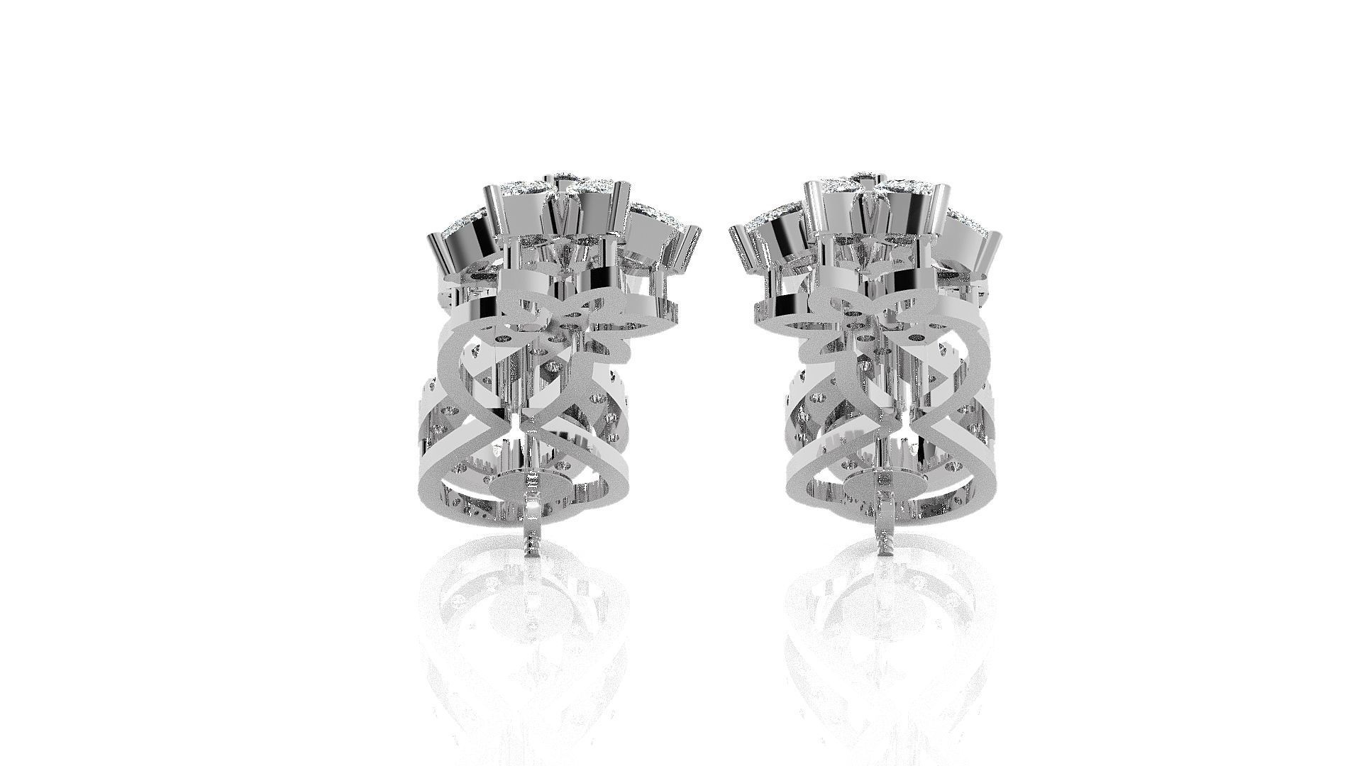 Light wt Pendant Earrings Set 3dm stl obj mtl gltf glb renders  3D print model_13