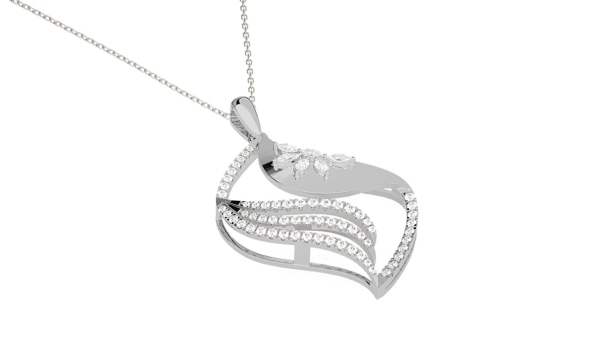 High Jewelry Pendant Earrings Set 3dm stl obj mtl gltf glb  3D print model_14