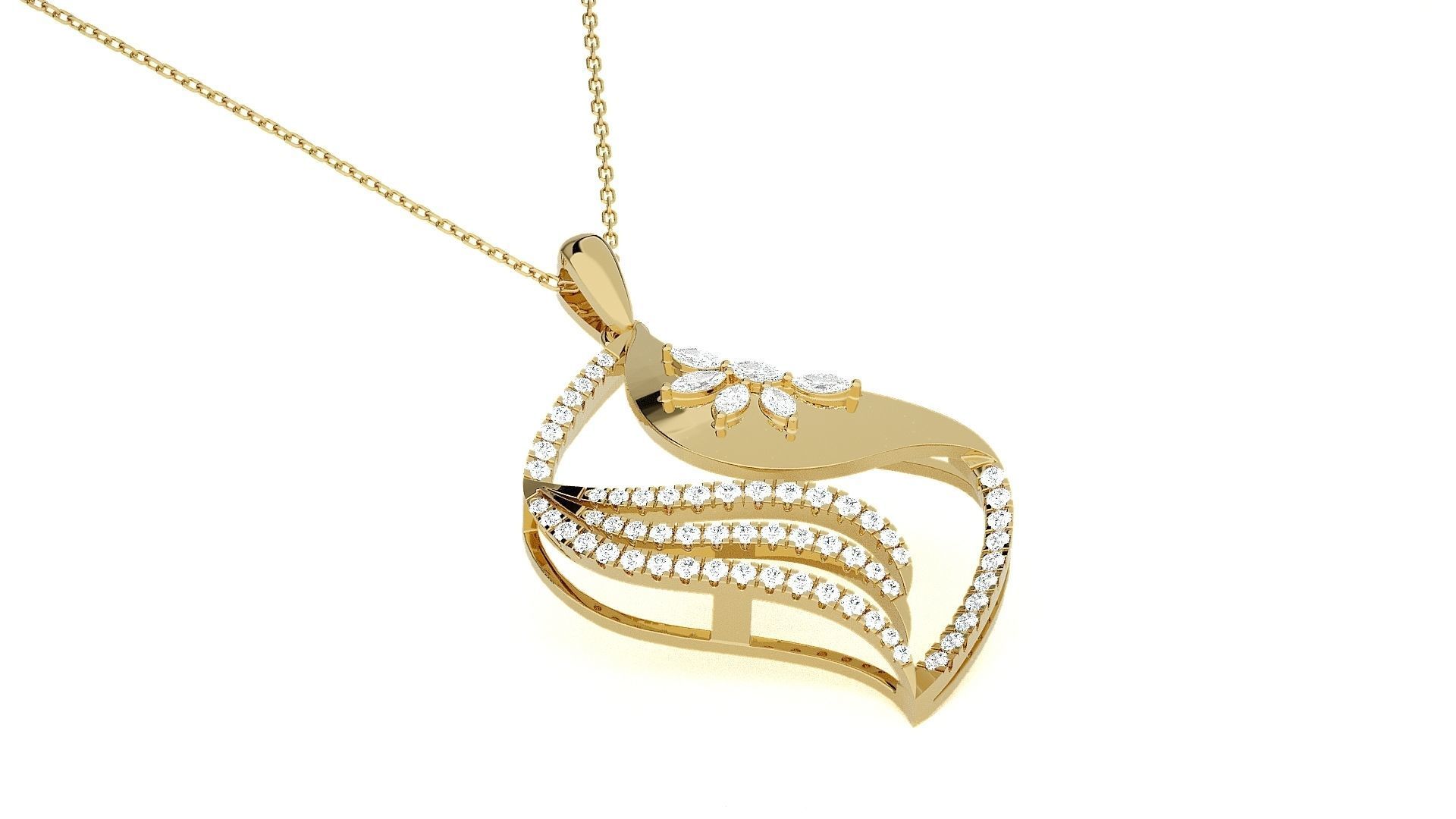 High Jewelry Pendant Earrings Set 3dm stl obj mtl gltf glb  3D print model_21