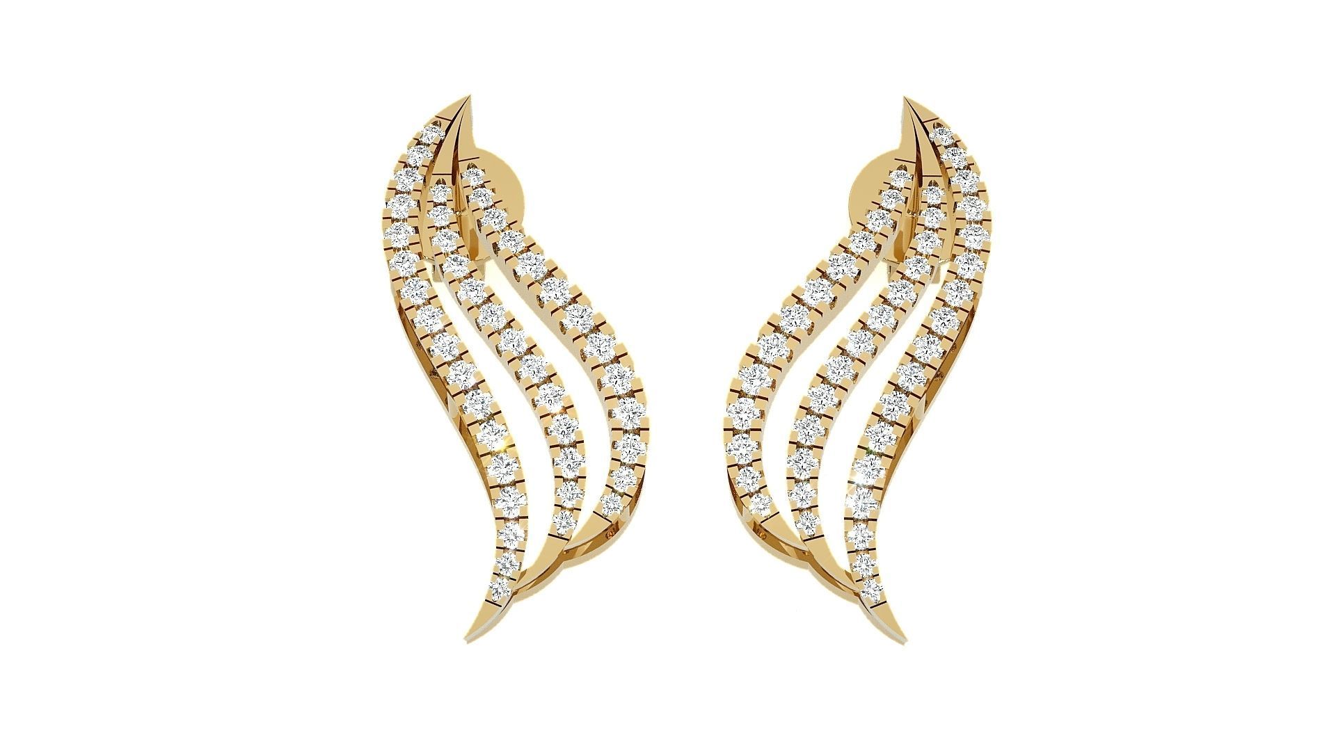 High Jewelry Pendant Earrings Set 3dm stl obj mtl gltf glb  3D print model_17