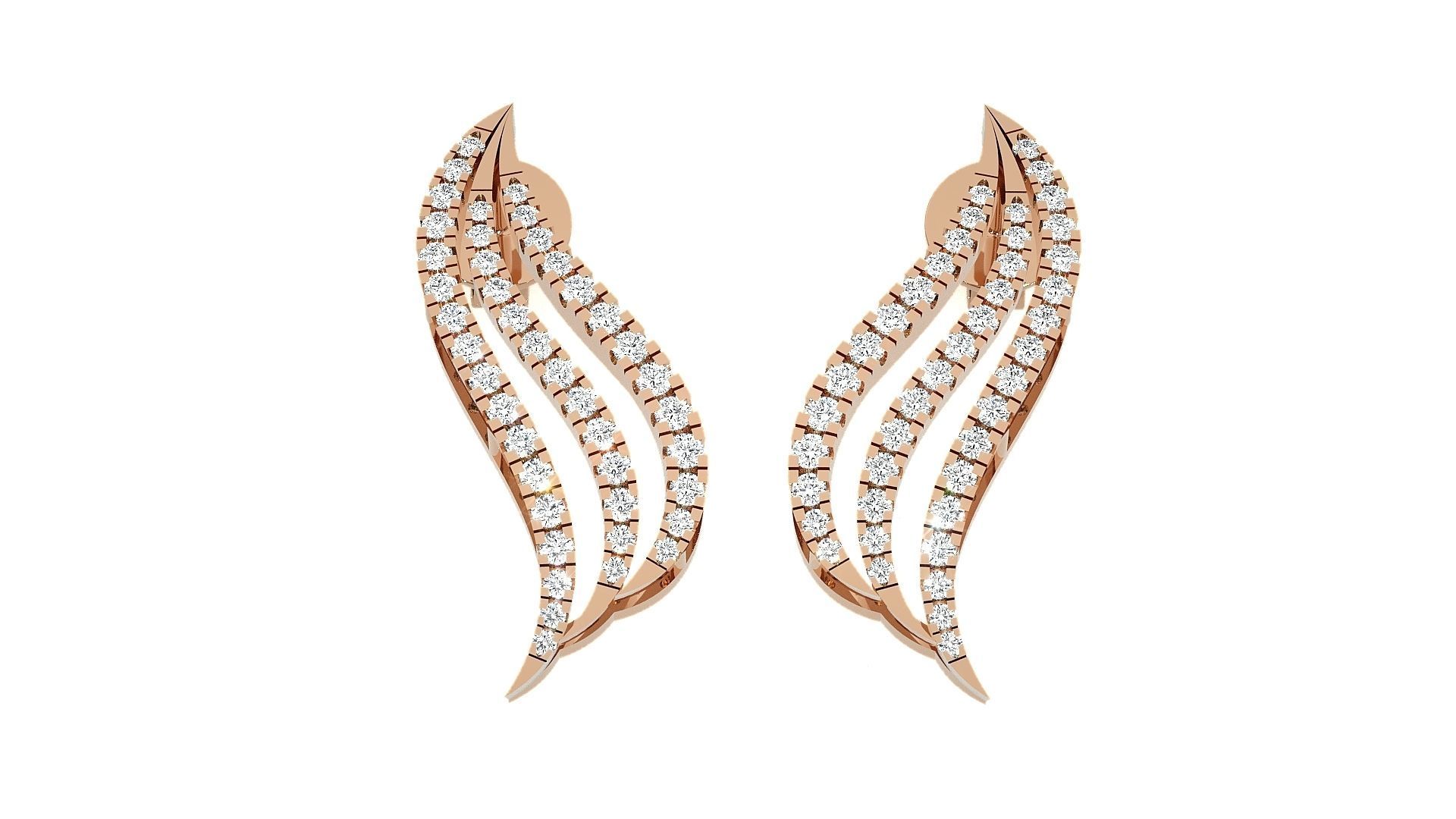 High Jewelry Pendant Earrings Set 3dm stl obj mtl gltf glb  3D print model_2