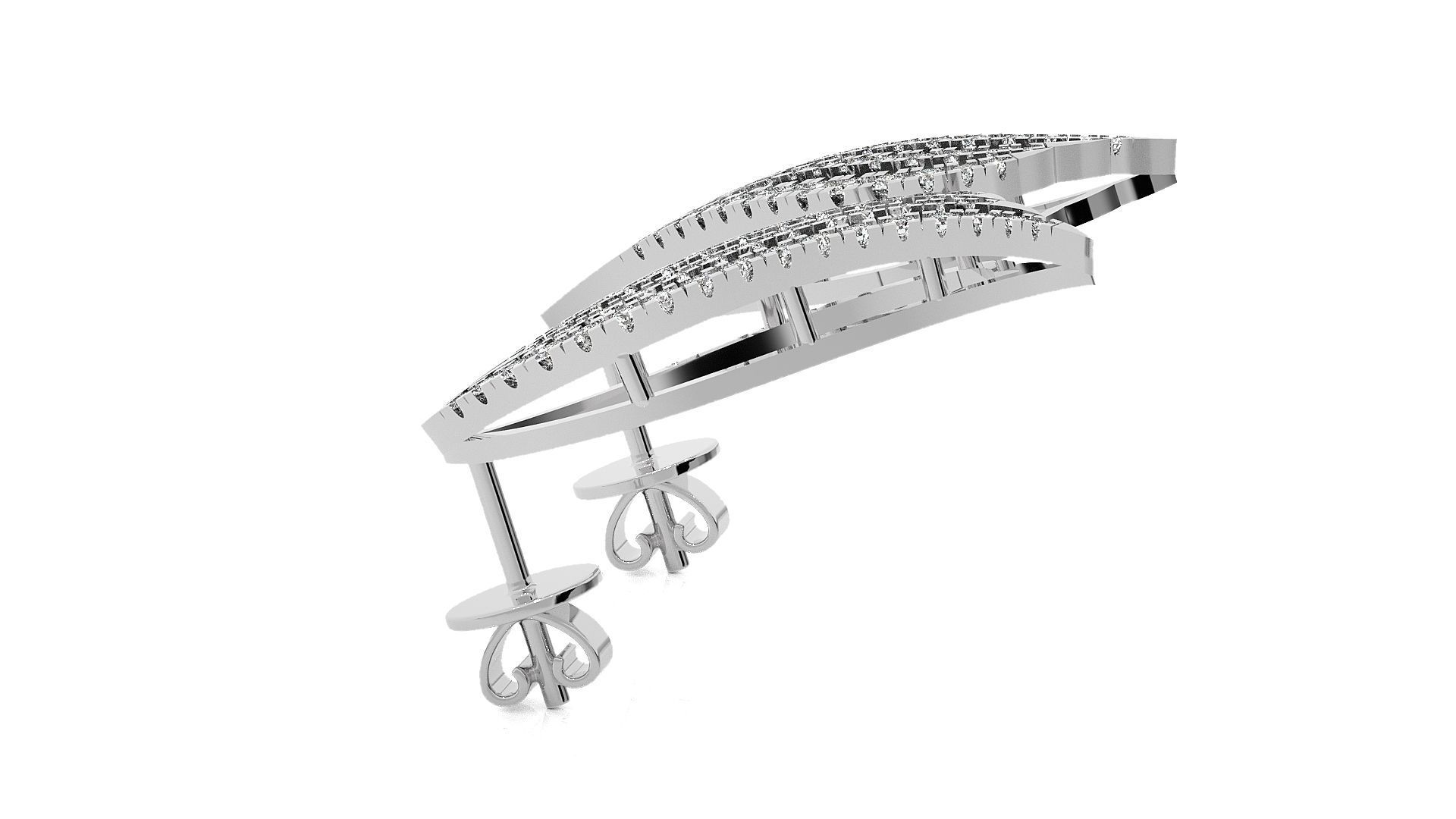 High Jewelry Pendant Earrings Set 3dm stl obj mtl gltf glb  3D print model_15